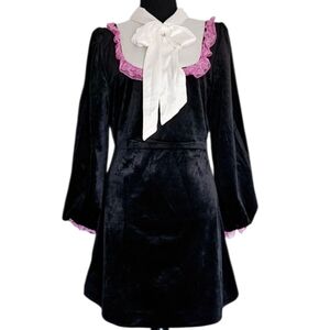 NWT Velvet Whimsigoth Coquette Dark Romance Wednesday Sz L